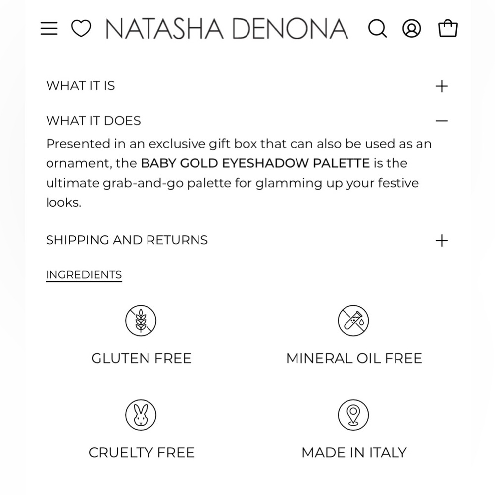NATASHA DENONA BABY GOLD EYESHADOW PALETTE - BRAND NEW in the box! - Picture 12 of 15